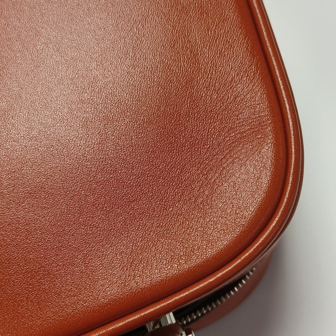 Calfskin Shoulder Bag Orange