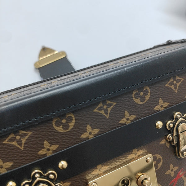 PETITE MALLE Monogram Coated Canvas Brown