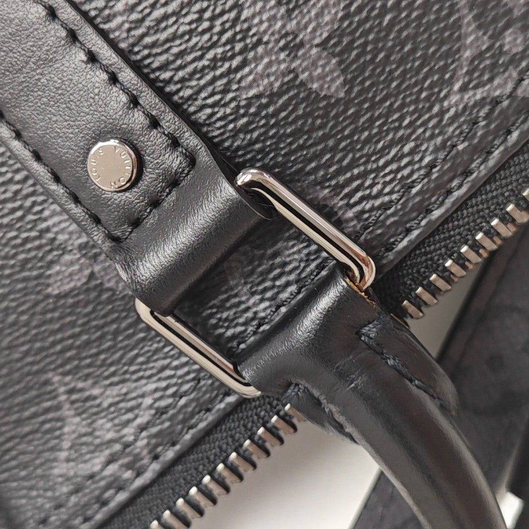 KEEPALL Mini Monogram Coated Canvas Black