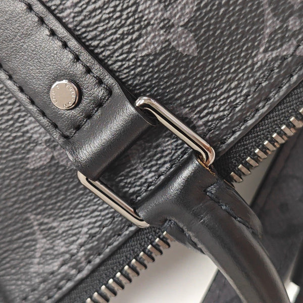 KEEPALL Mini Monogram Coated Canvas Black