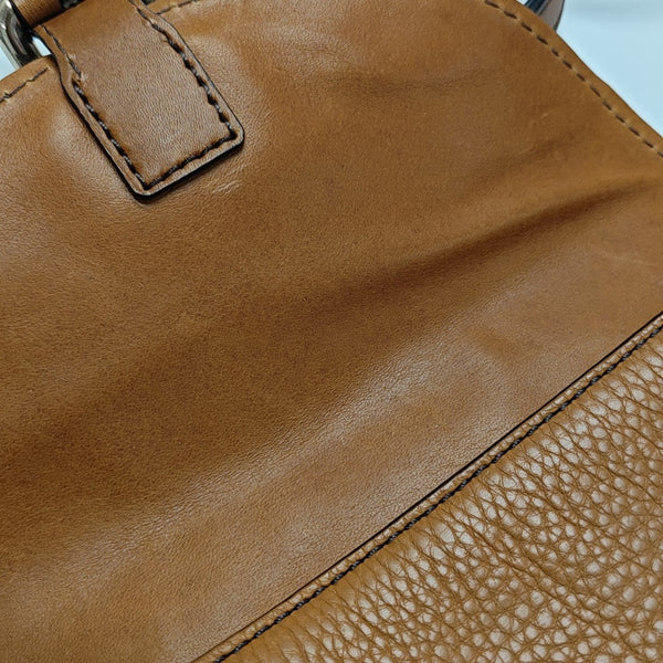 Calfskin Shoulder Bag Brown