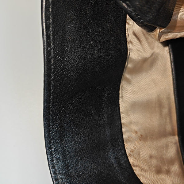 Calfskin Top Handle Bag Black