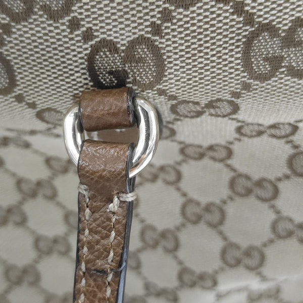 Bree Medium Monogram Canvas Beige
