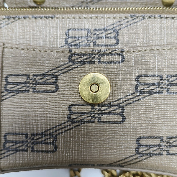 Hourglass Small Coated Canvas Brown