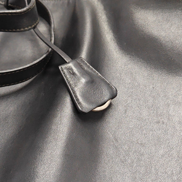 Calfskin Top Handle Bag Black