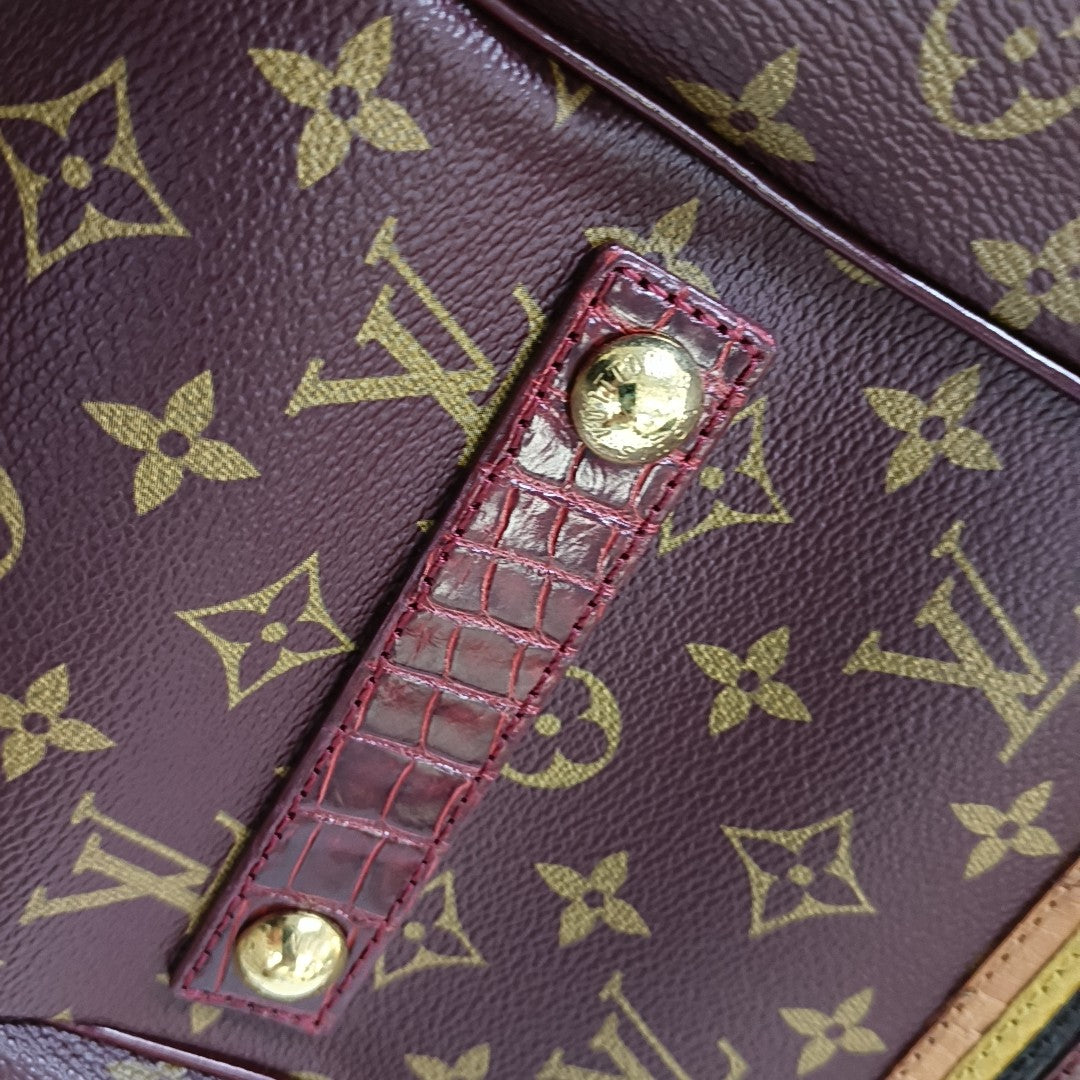 GRIET Monogram Coated Canvas Brown