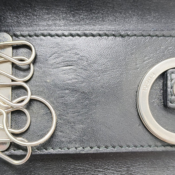 Monogram Coated Canvas Key Pouch Black