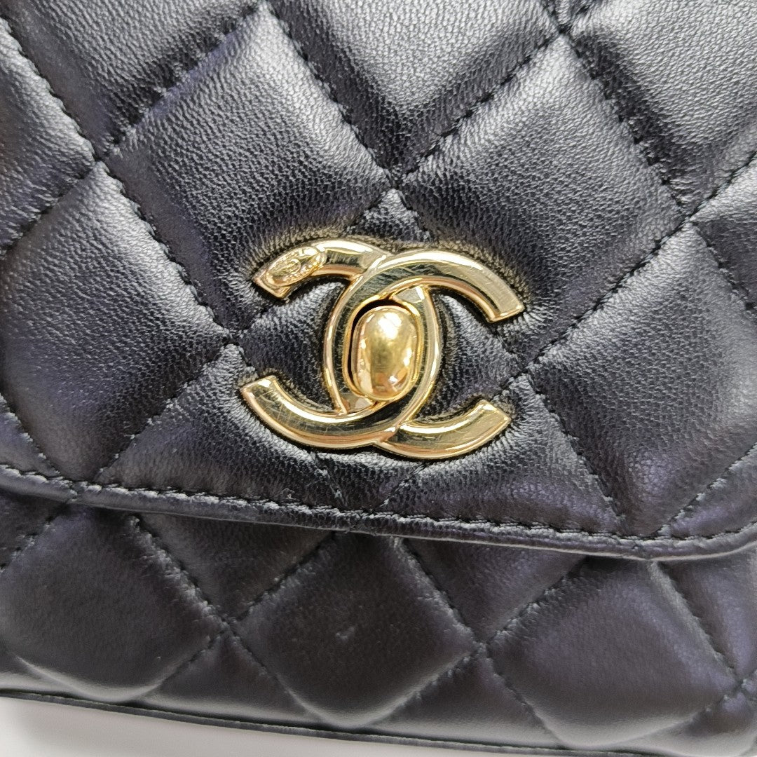 TRENDY CC Quilted Lambskin Black