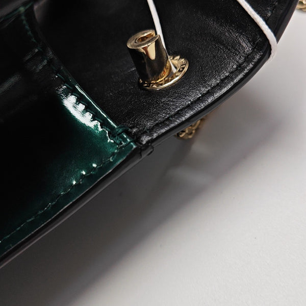 SERPENTI FOREVER Small Quilted Patent Leather Green