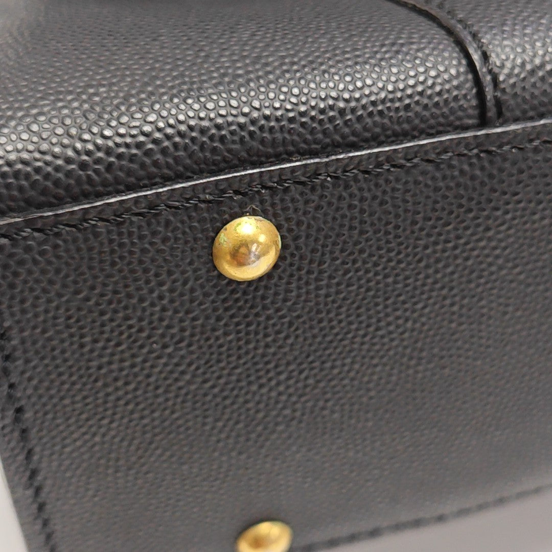 Calfskin Shoulder Bag Black