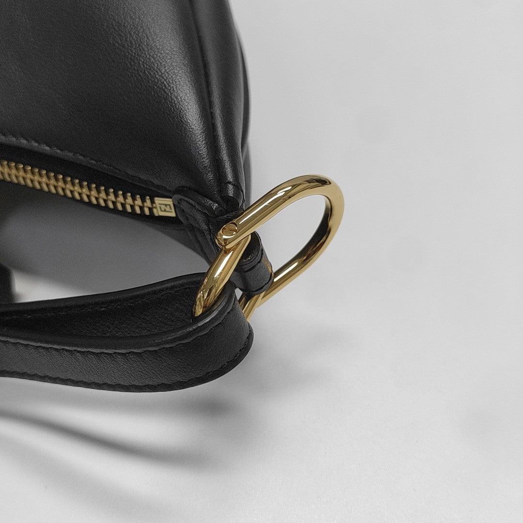Calfskin Top Handle Bag Black