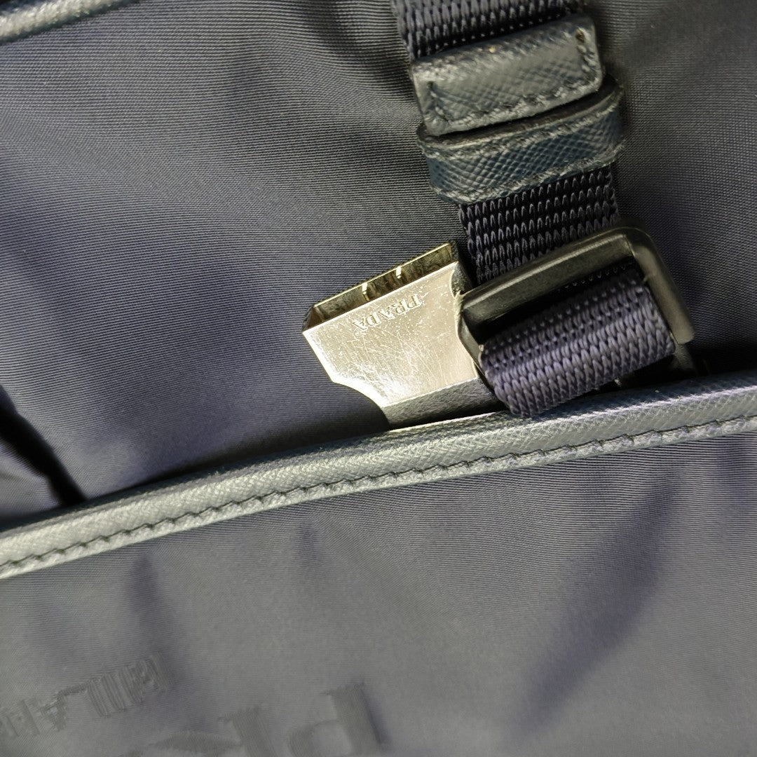 Nylon Shoulder Bag Blue
