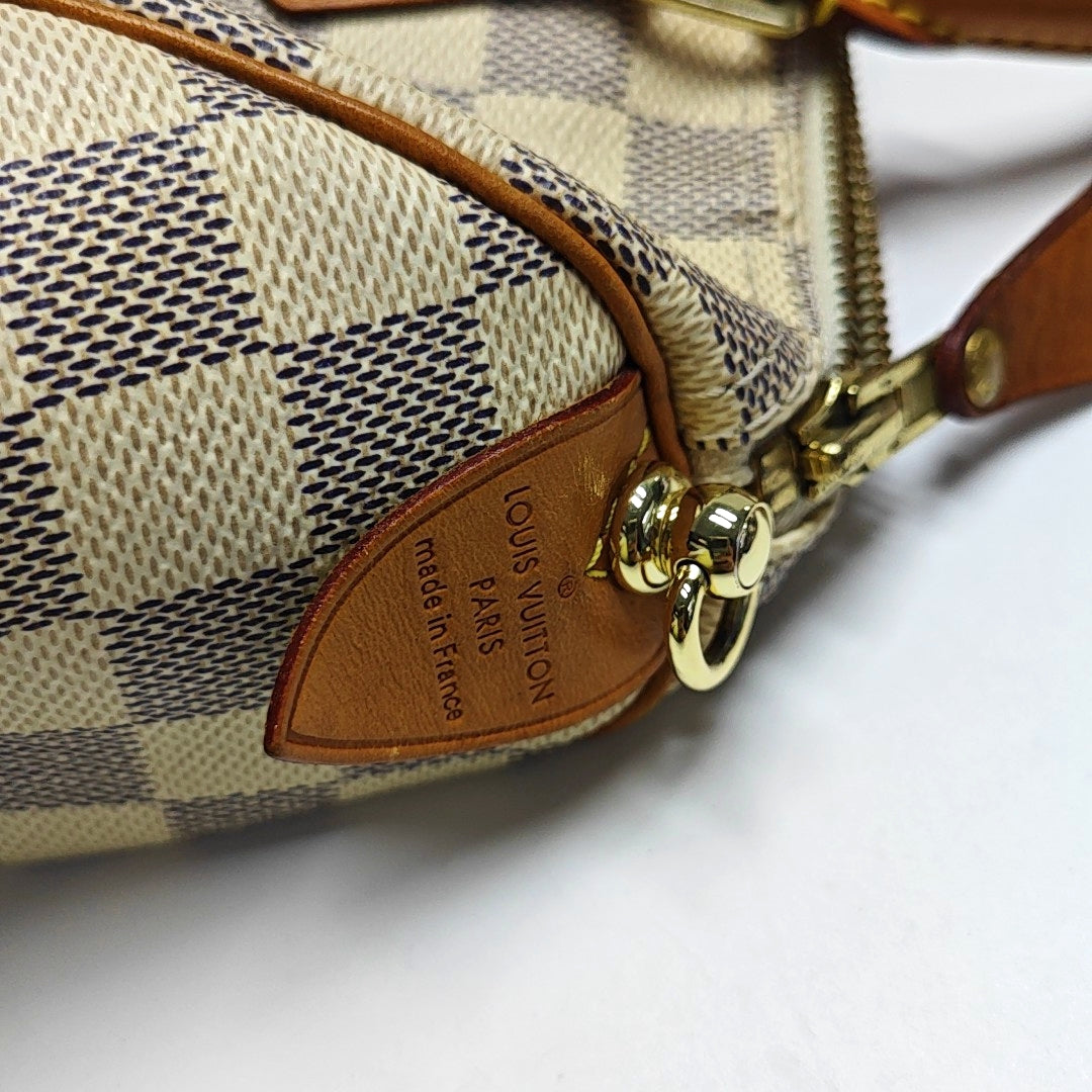 SPEEDY 25 Damier Azur Coated Canvas White