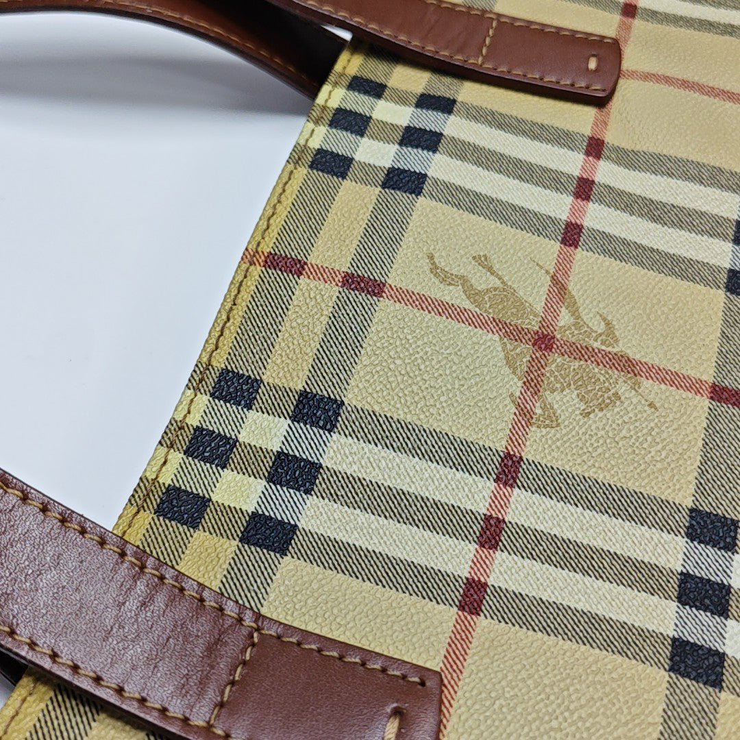 Coated Canvas Tote Bag Beige