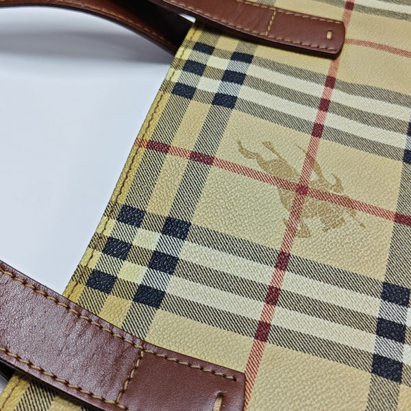 Coated Canvas Tote Bag Beige