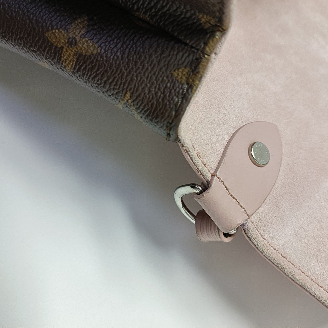 SAINT MICHEL Monogram Coated Canvas Pink