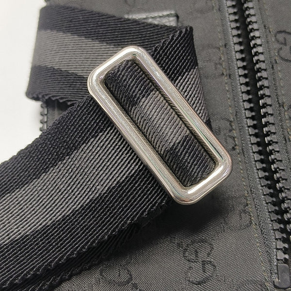 Monogram Nylon Shoulder Bag Black