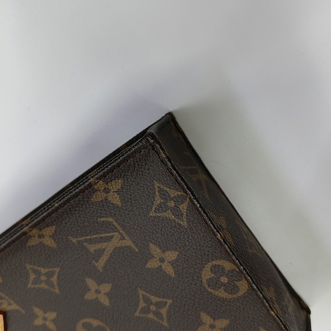 SAC PLAT Mini Monogram Coated Canvas Brown