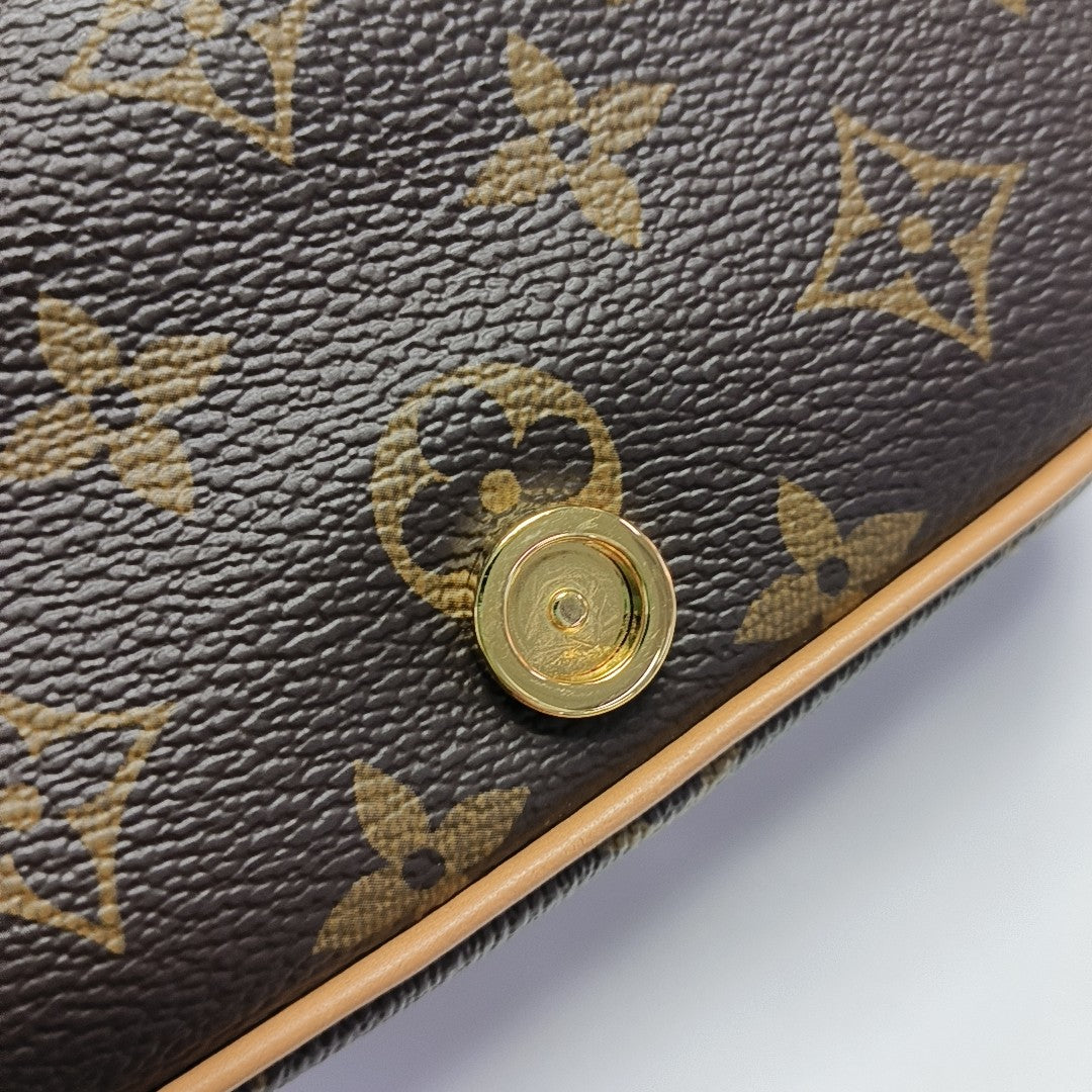 DIANE Nano Monogram Coated Canvas Brown