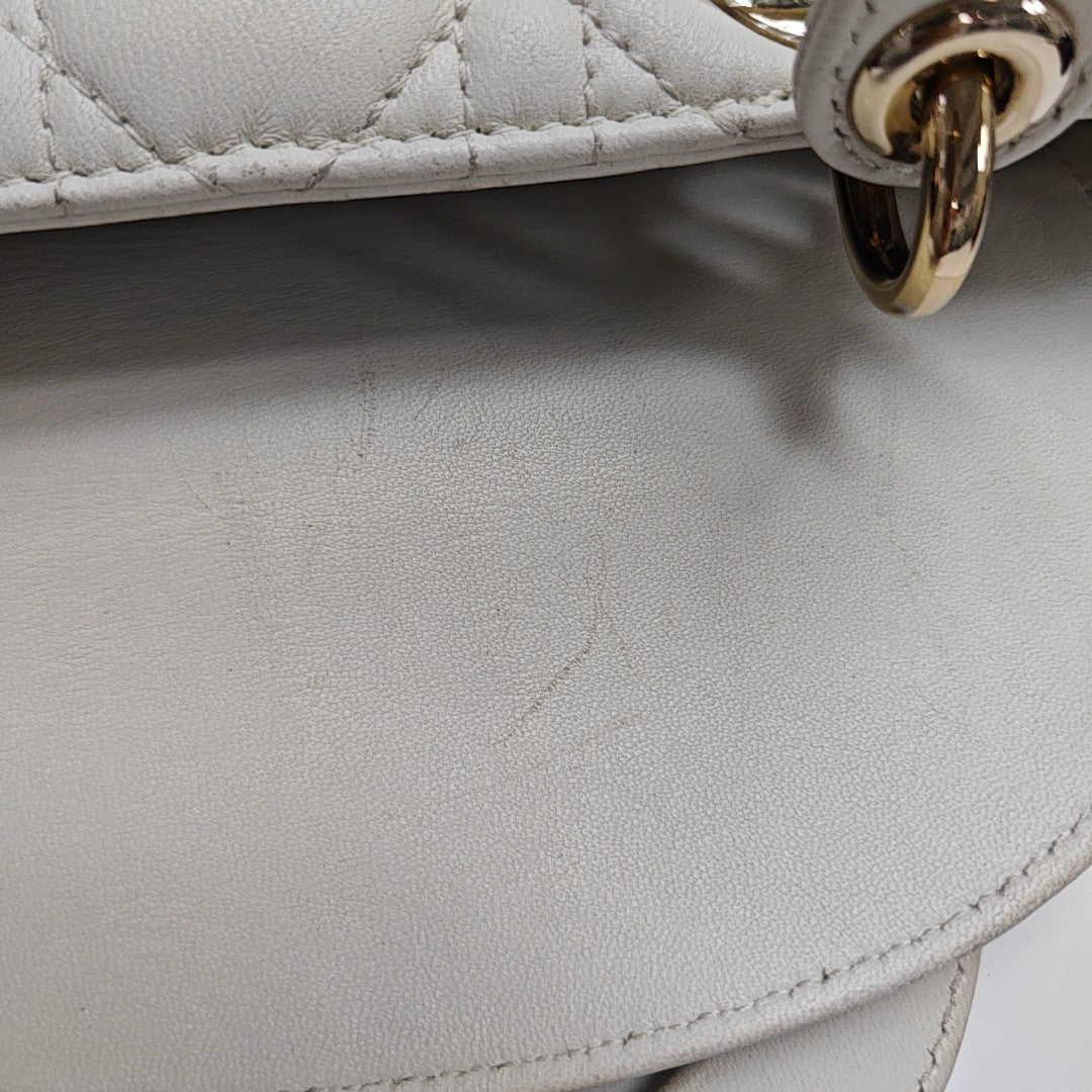 Lady Dior Small Cannage Lambskin White