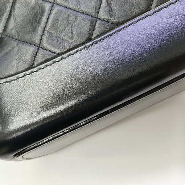 GABRIELLE Small Quilted Calfskin Black