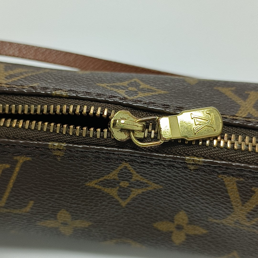 PAPILLON Mini Monogram Coated Canvas Brown