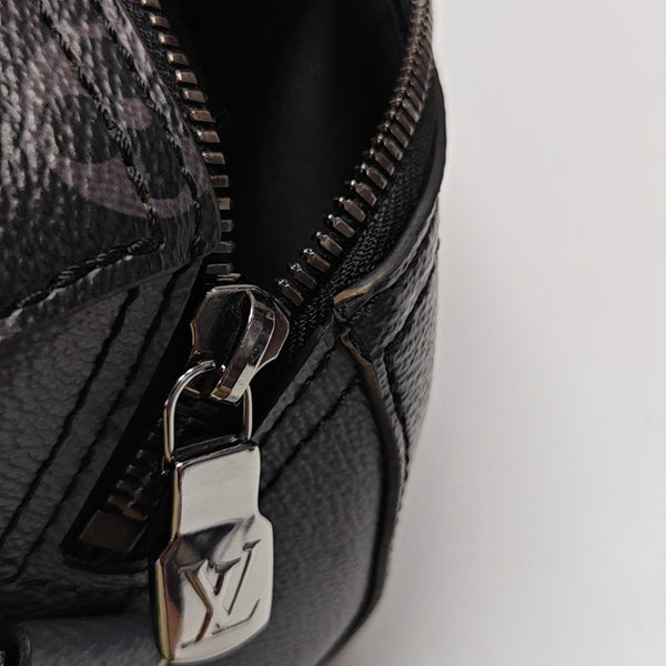 KEEPALL Monogram Coated Canvas Black