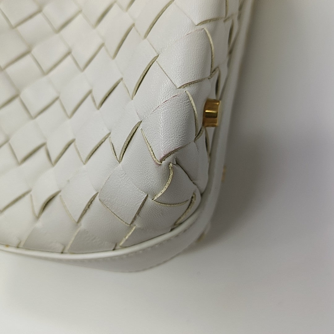 Calfskin Top Handle Bag White