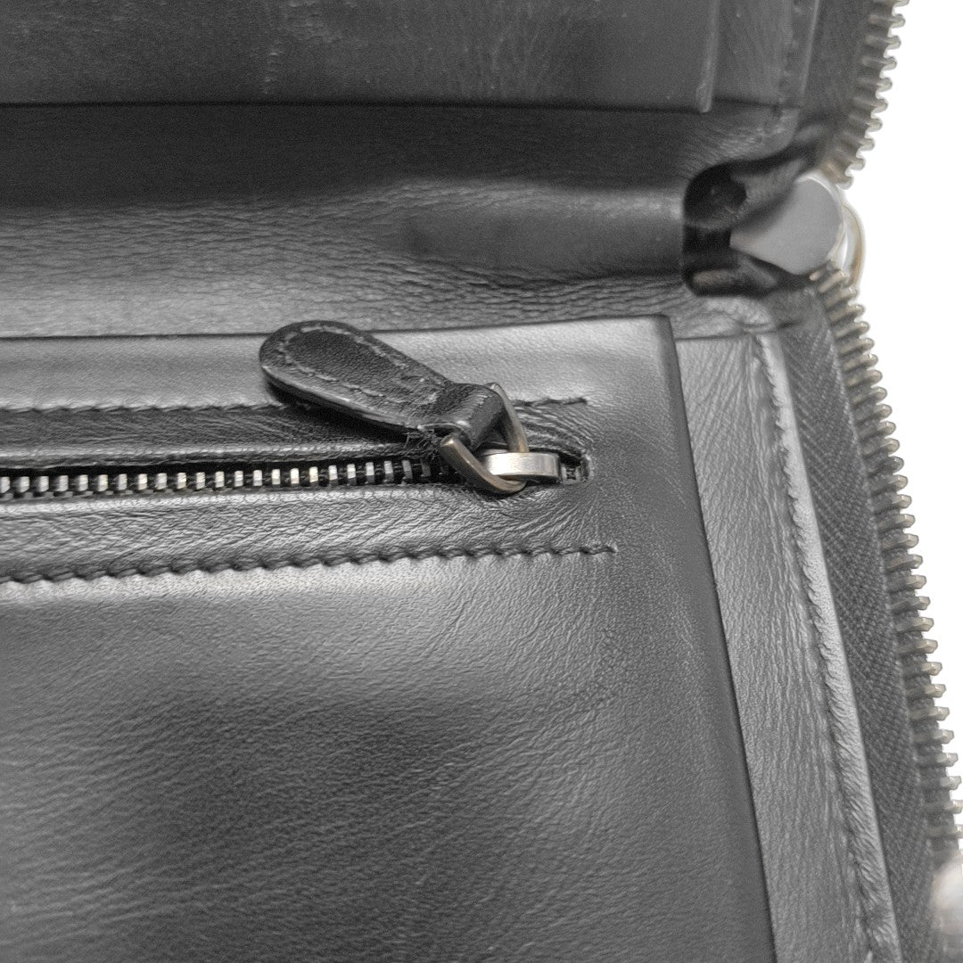 Calfskin Top Handle Bag Black