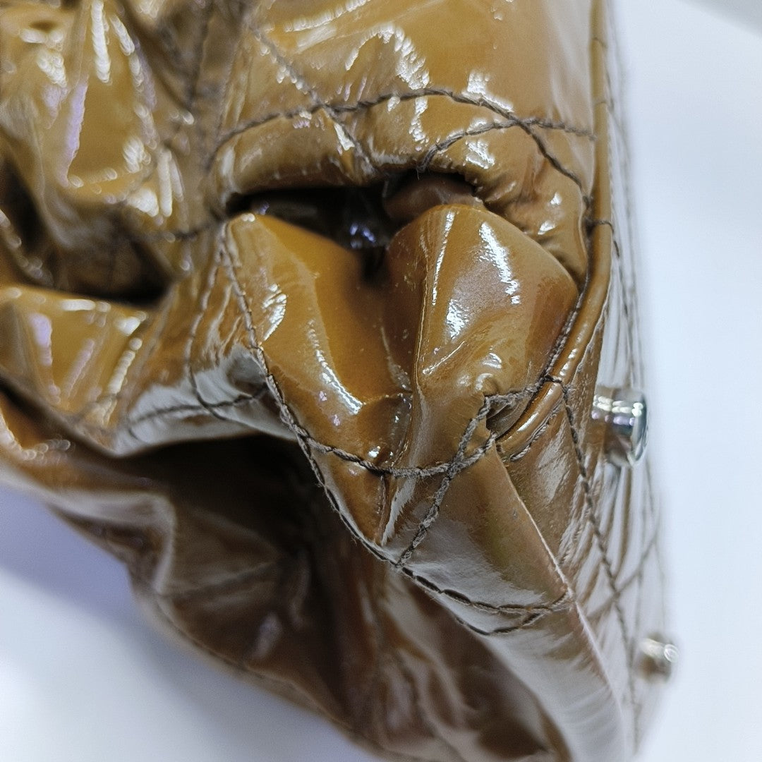 Le Trente Cannage Patent Leather Brown