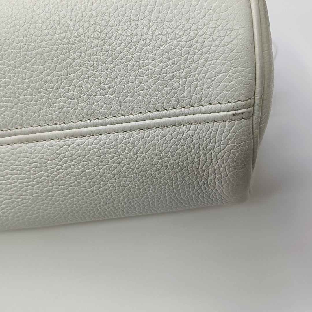 Calfskin Shoulder Bag White