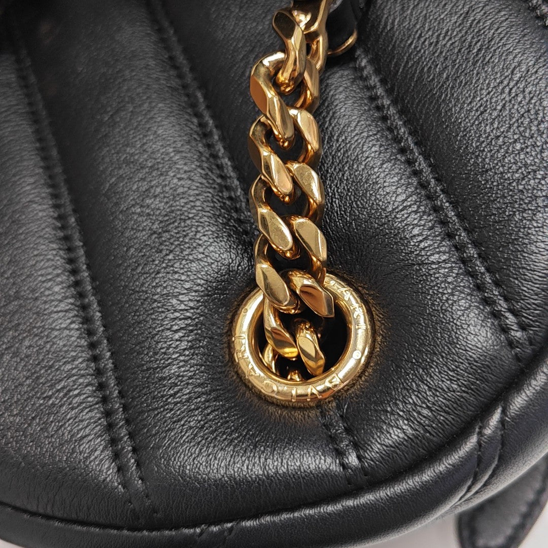 SERPENTI CABOCHON Small Quilted Calfskin Black