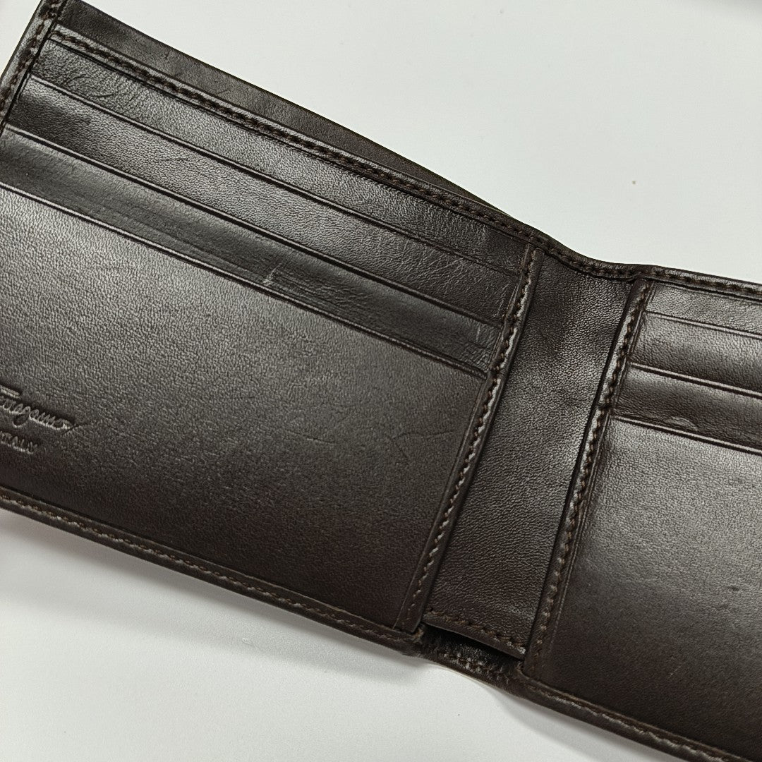 Calfskin Wallet Super Mini Brown