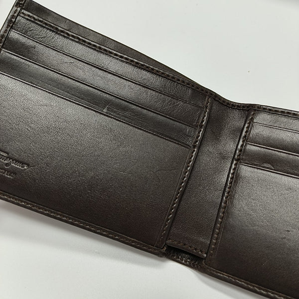 Calfskin Wallet Super Mini Brown
