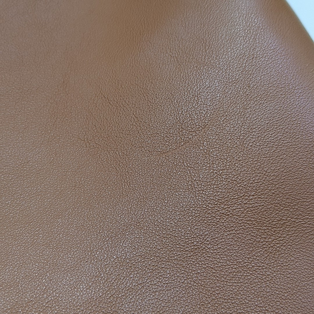 Calfskin Shoulder Bag Small Brown
