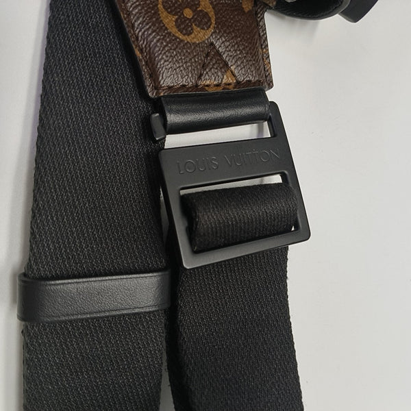 S LOCK Monogram Coated Canvas Brown