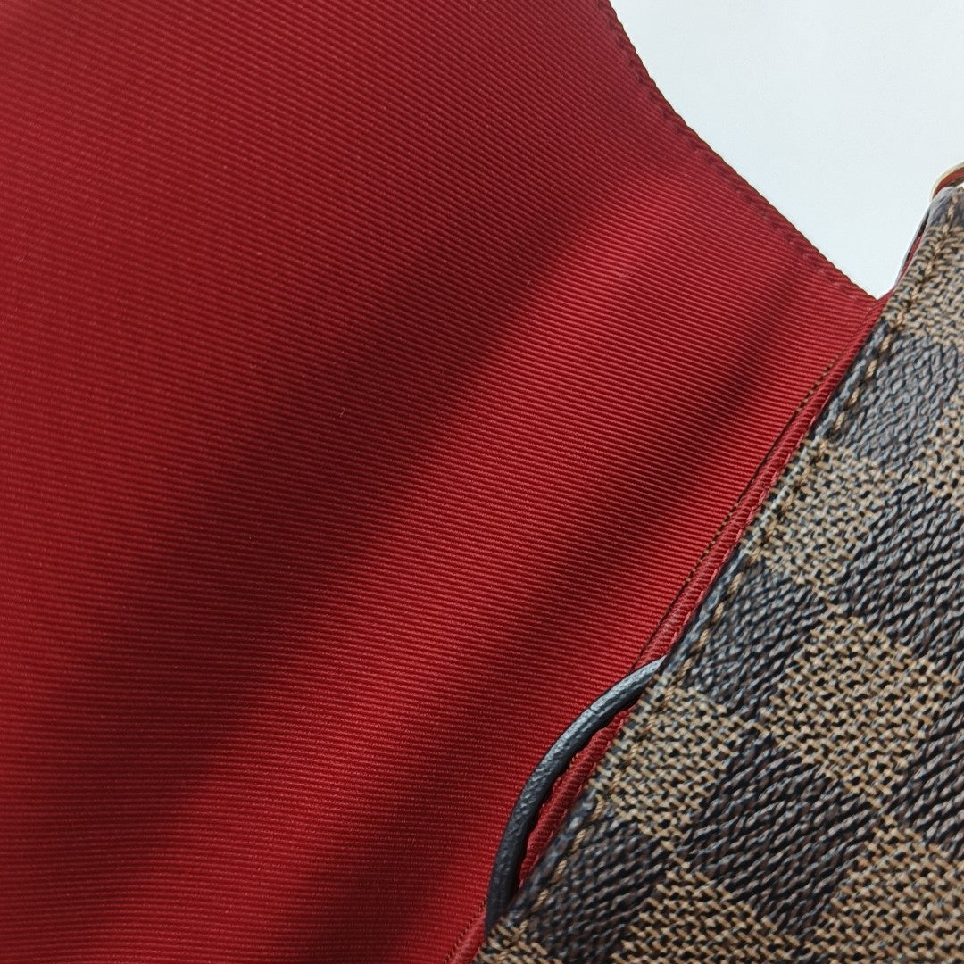 CROISETTE Damier Ebene Coated Canvas Brown