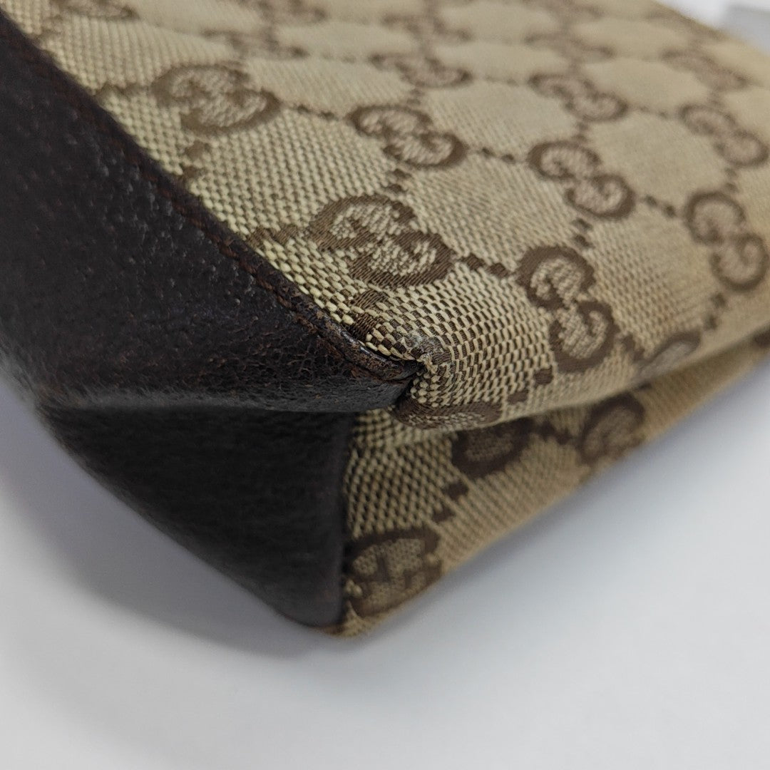 Monogram Canvas Clutch Brown