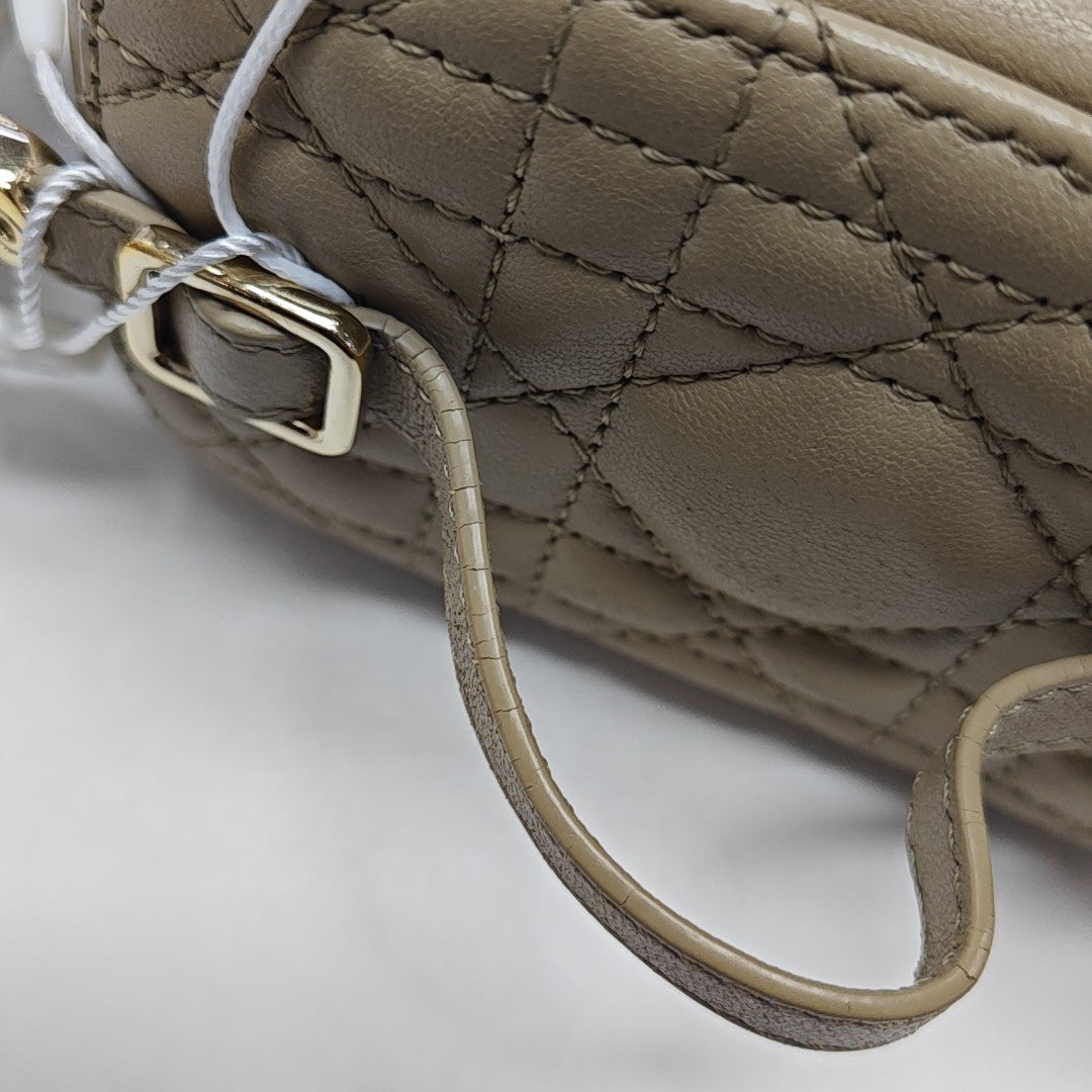 Lady Dior Super Mini Cannage Lambskin Beige