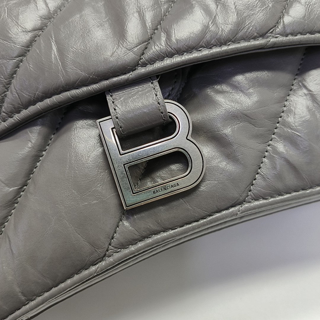 Hourglass S Quilted Lambskin Gray