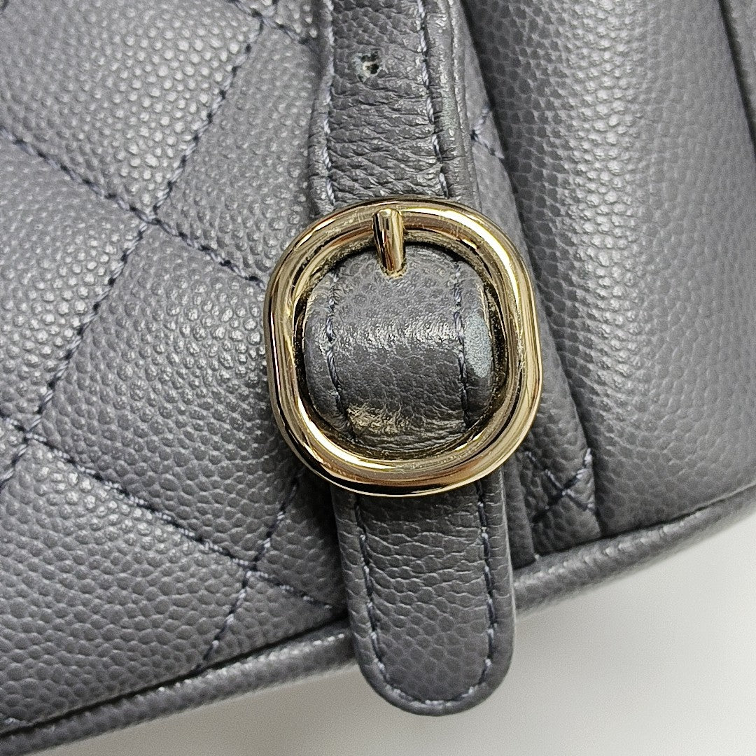 DUMA Quilted Grained Calfskin Gray