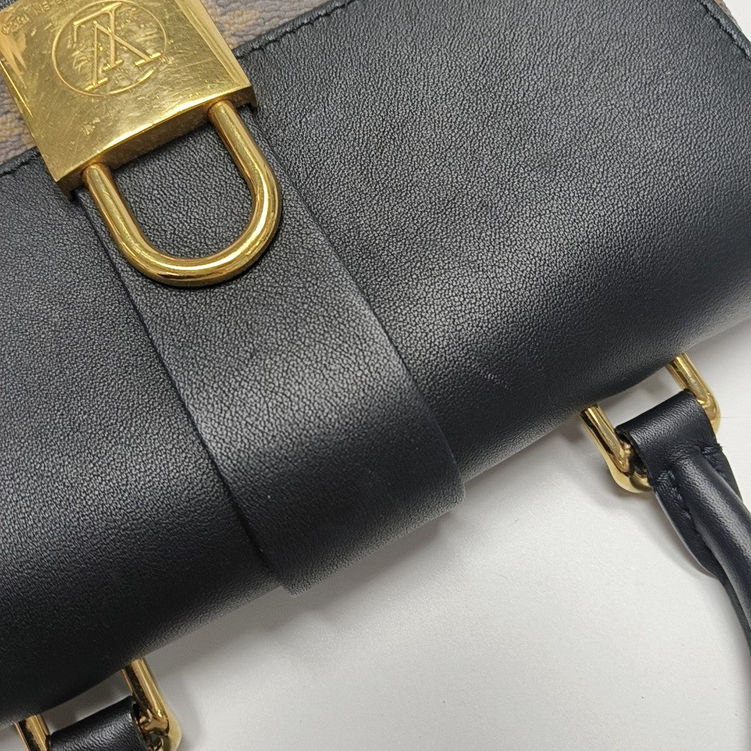LOCKY BB Monogram Coated Canvas Brown
