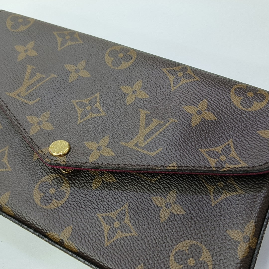 FÉLICIE Monogram Coated Canvas Brown