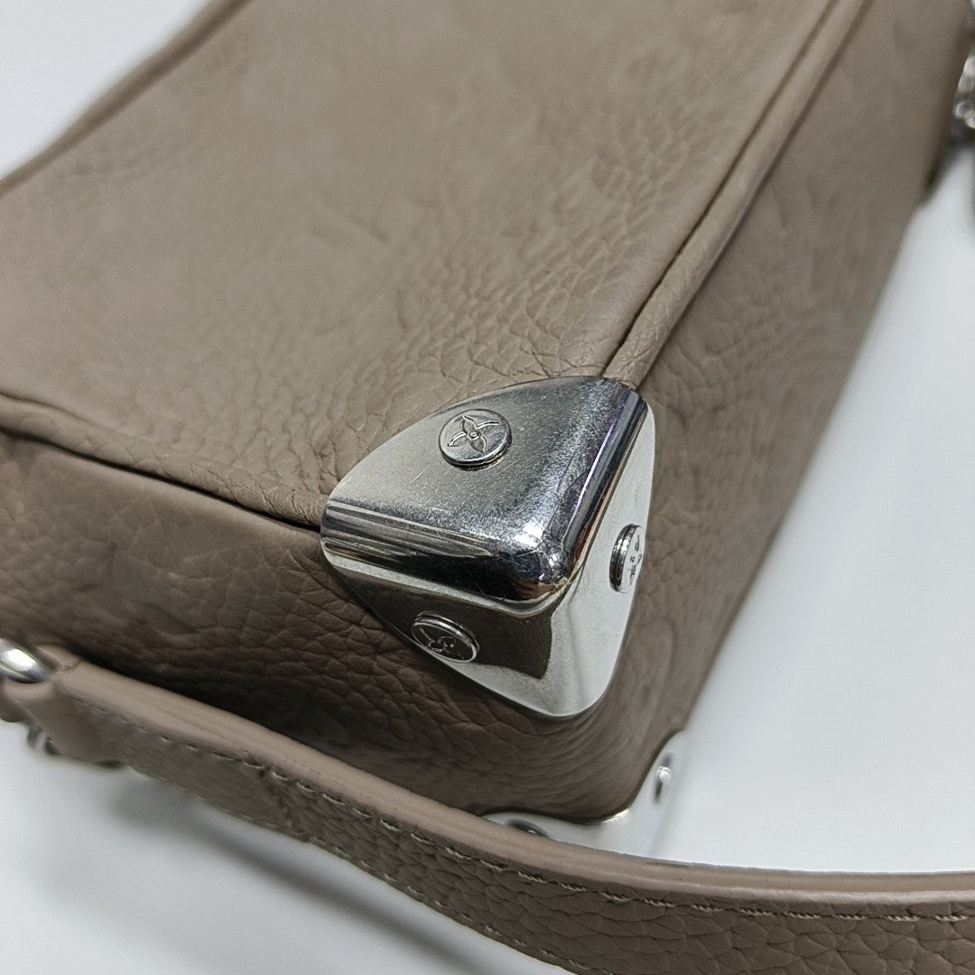 SOFT TRUNK Mini Monogram Calfskin Gray