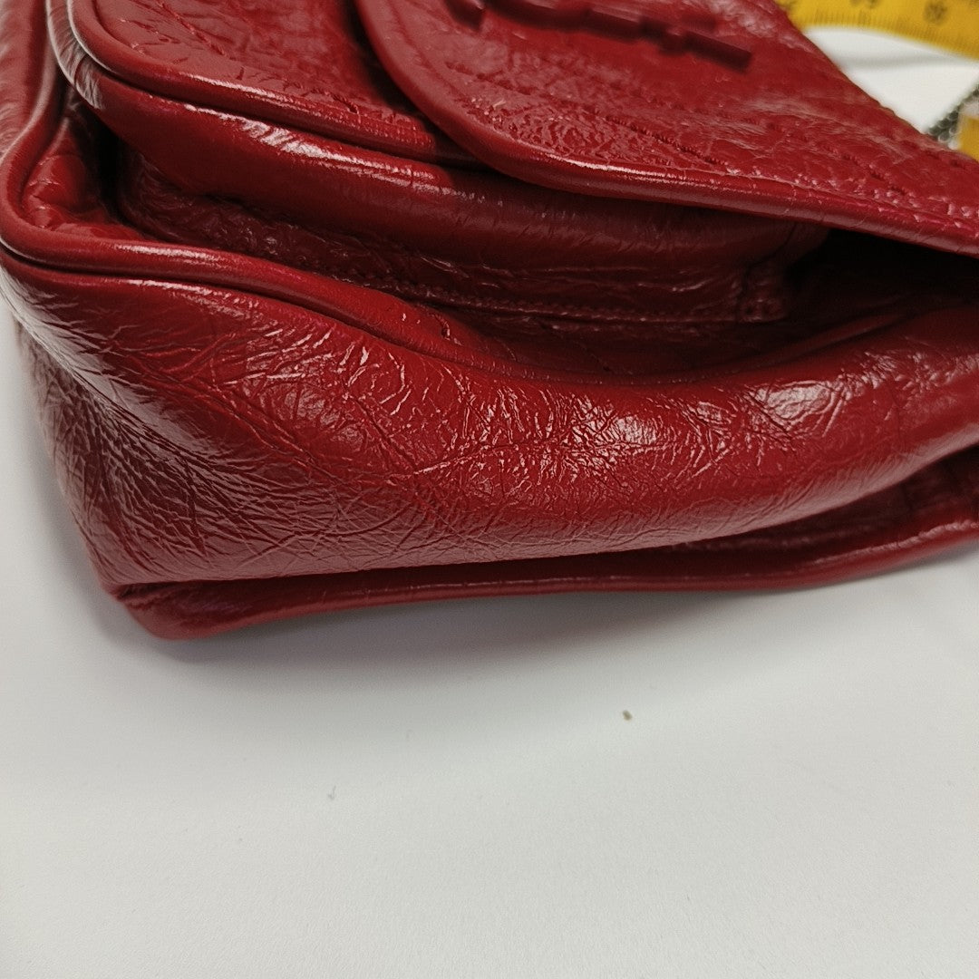 NIKI Small Chevron Calfskin Red