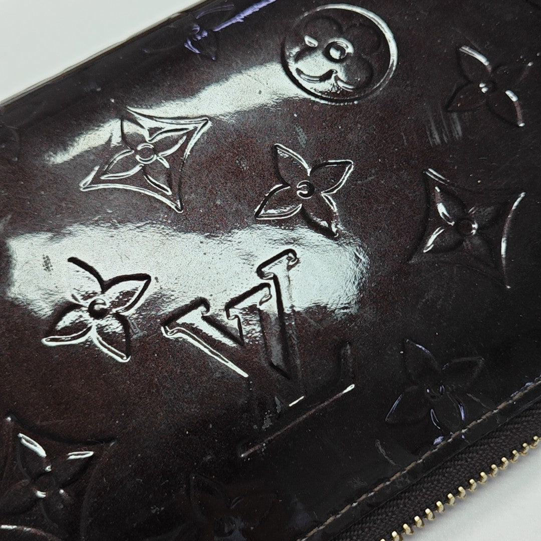 SARAH Monogram Patent Leather Red Wallet