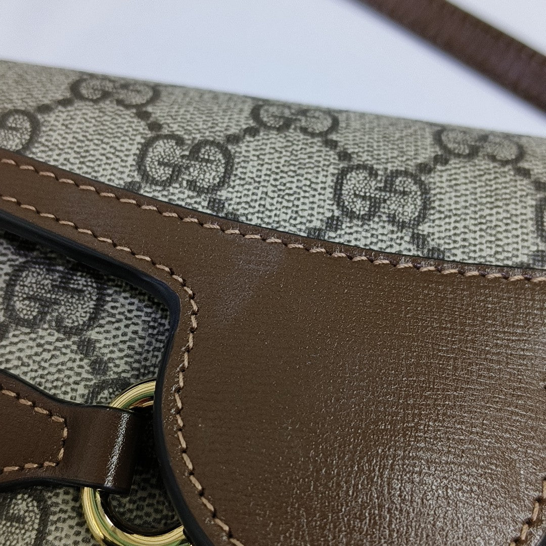Horsebit 1955 Mini Monogram Coated Canvas Beige