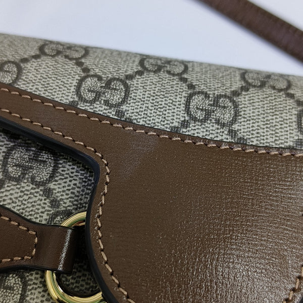 Horsebit 1955 Mini Monogram Coated Canvas Beige