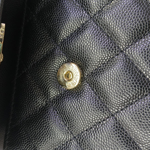 25S Quilted Grained Calfskin Black