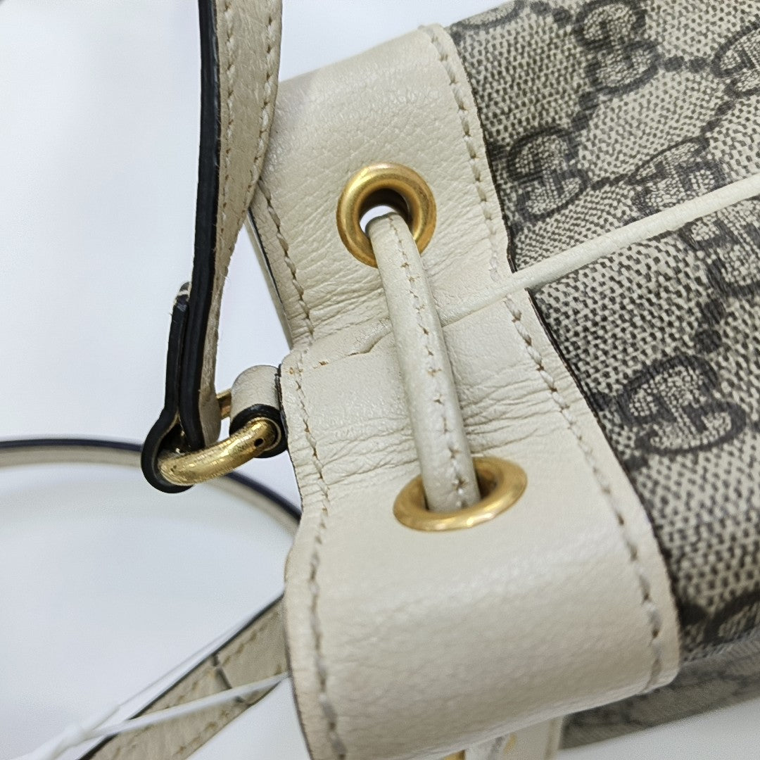 Ophidia Mini Monogram Coated Canvas Beige